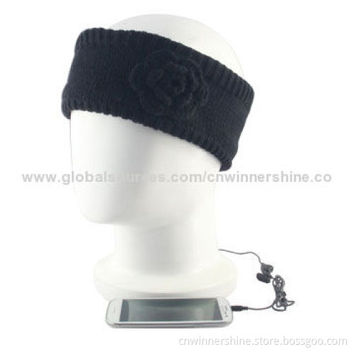 Headband Wired Headphones with Knit Beanie, Keep Warm for Enjoying Music, OEM Orders Welcomed